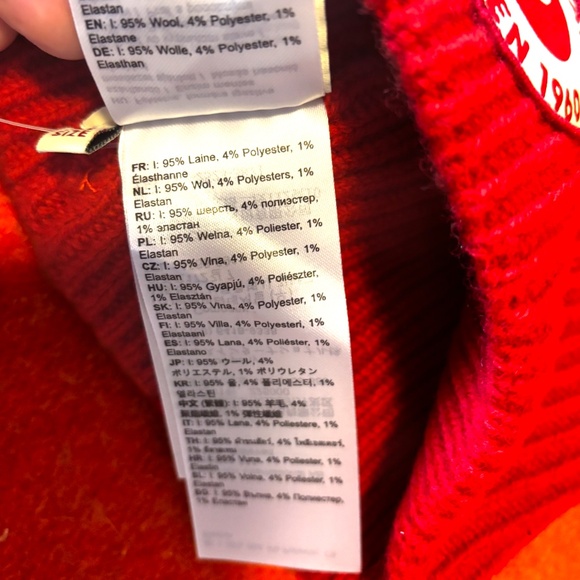 Fjallraven unisex red 100% wool logo headband NWT - Picture 5 of 9